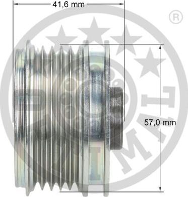 Optimal F5-1128 - Шкив генератора, муфта unicars.by