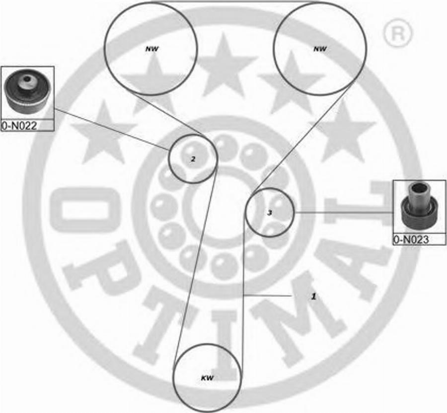Optimal SK-1201 - Комплект зубчатого ремня ГРМ unicars.by