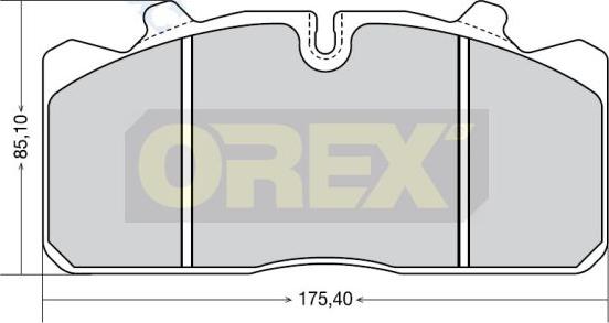 Orex 742003 - Тормозные колодки, дисковые, комплект unicars.by