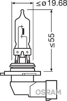 Osram 9005-01B - Лампа накаливания, фара дальнего света unicars.by