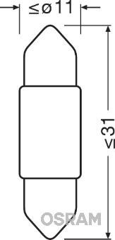 Osram 6431CW-01B - Лампа накаливания, освещение салона unicars.by