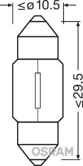 Osram 6438 - Лампа накаливания, освещение салона unicars.by