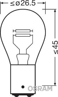 Osram 7528-02B - Лампа накаливания, фонарь указателя поворота unicars.by