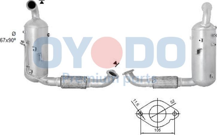 Oyodo 20N0140-OYO - Сажевый / частичный фильтр, система выхлопа ОГ unicars.by