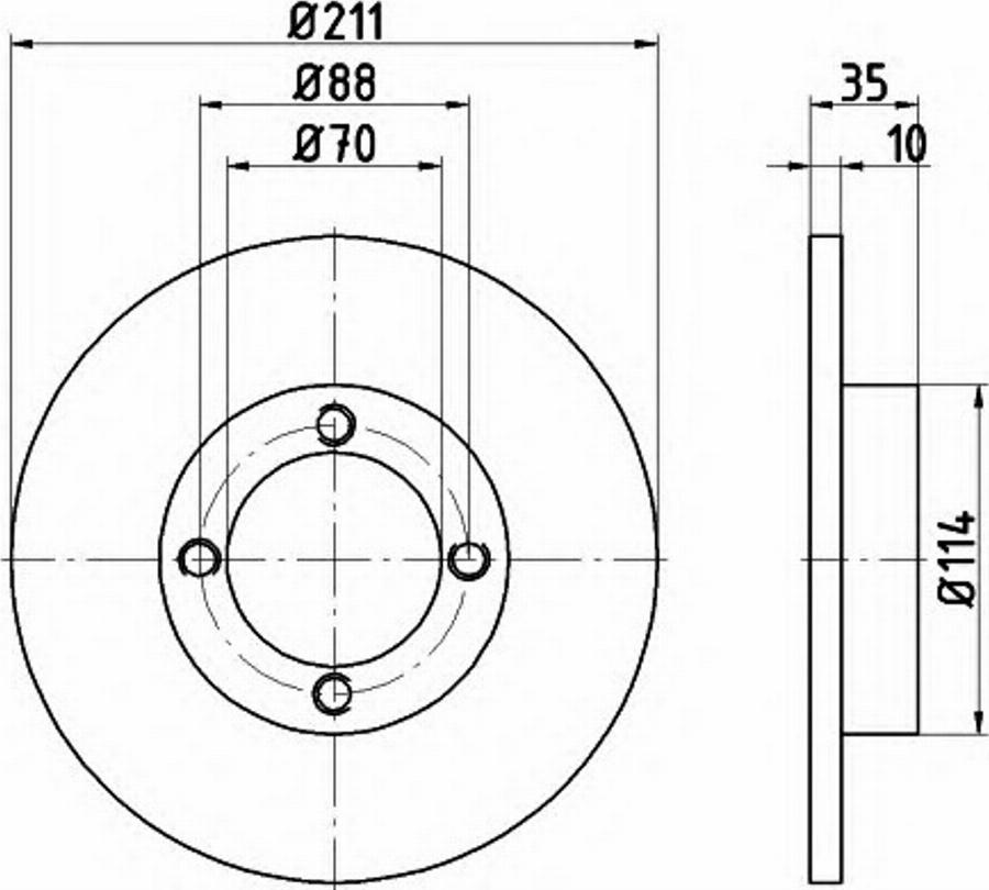 Pagid 54700PRO - Тормозной диск unicars.by