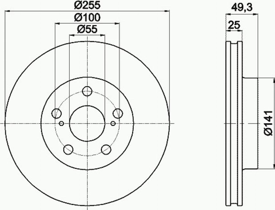 Pagid 55250PRO - Тормозной диск unicars.by