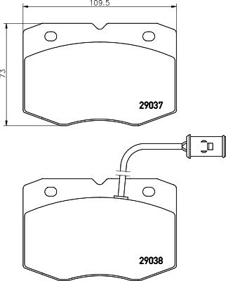 Pagid C6010 - Тормозные колодки, дисковые, комплект unicars.by