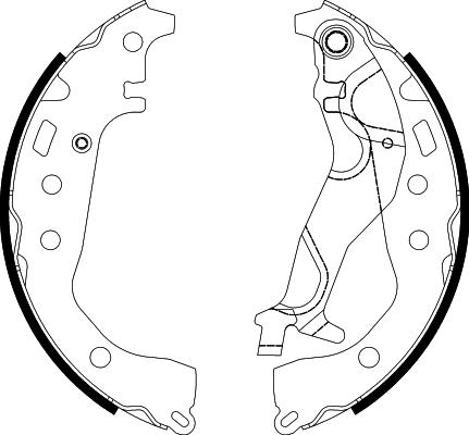 Pagid H1028 - Комплект тормозных колодок, барабанные unicars.by