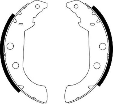 Pagid H8600 - Комплект тормозных колодок, барабанные unicars.by