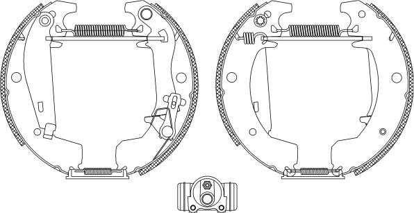 Pagid R1045 - Комплект тормозных колодок, барабанные unicars.by