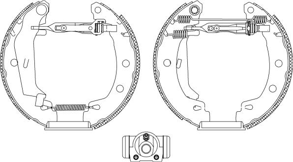 Pagid R1050 - Комплект тормозных колодок, барабанные unicars.by