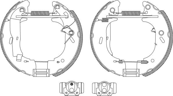 Pagid R1035 - Комплект тормозных колодок, барабанные unicars.by