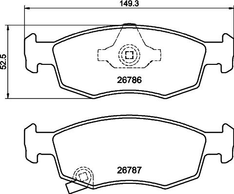 Pagid T4254 - Тормозные колодки, дисковые, комплект unicars.by