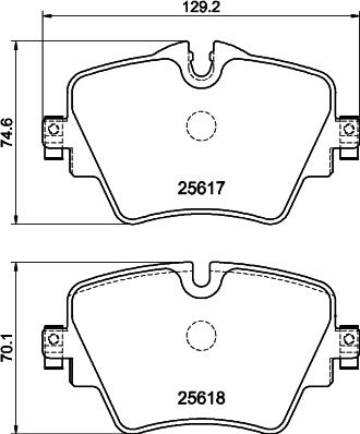 Pagid T4227 - Тормозные колодки, дисковые, комплект unicars.by