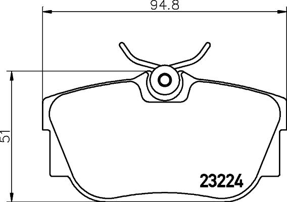 Pagid T5136 - Тормозные колодки, дисковые, комплект unicars.by