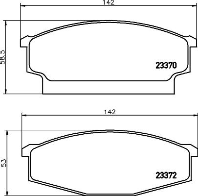 Pagid T1427 - Тормозные колодки, дисковые, комплект unicars.by