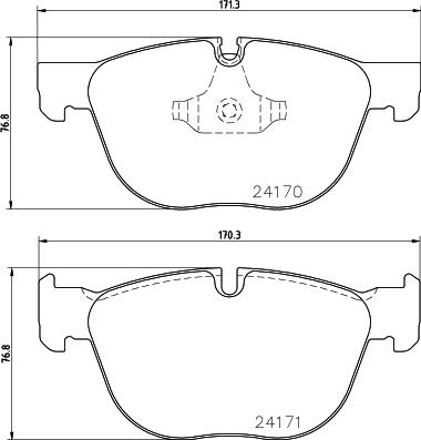 Pagid T1619 - Тормозные колодки, дисковые, комплект unicars.by