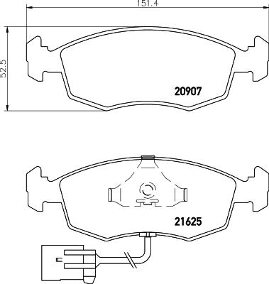 Pagid T1080 - Тормозные колодки, дисковые, комплект unicars.by