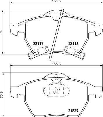 Pagid T1112 - Тормозные колодки, дисковые, комплект unicars.by