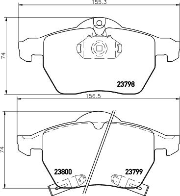 Pagid T1203 - Тормозные колодки, дисковые, комплект unicars.by