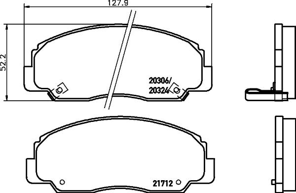 Pagid T1286 - Тормозные колодки, дисковые, комплект unicars.by