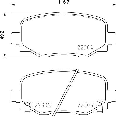 Pagid T2446 - Тормозные колодки, дисковые, комплект unicars.by