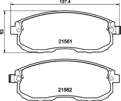 Pagid T2513 - Тормозные колодки, дисковые, комплект unicars.by