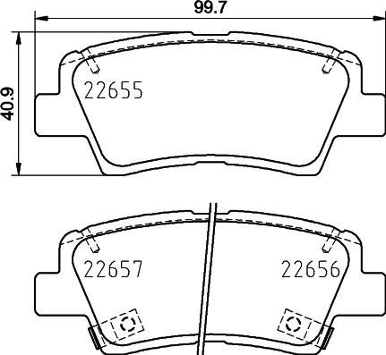 Pagid T2696 - Тормозные колодки, дисковые, комплект unicars.by