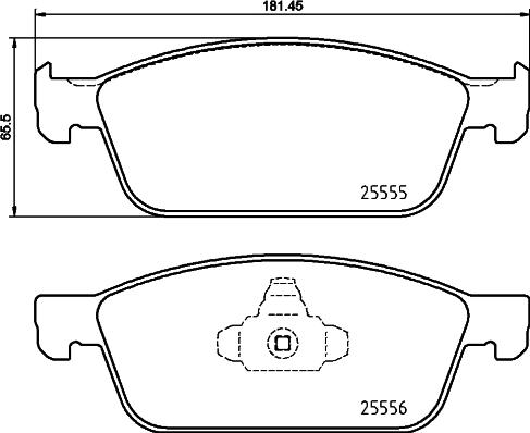 Pagid T2645 - Тормозные колодки, дисковые, комплект unicars.by