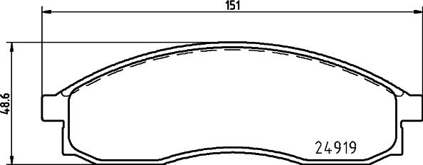 Pagid T2630 - Тормозные колодки, дисковые, комплект unicars.by