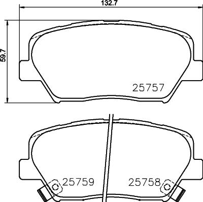 Pagid T2278 - Тормозные колодки, дисковые, комплект unicars.by