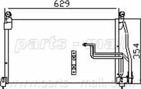 Parts-Mall PXNC1-009 - Конденсатор кондиционера unicars.by