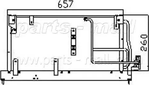 Parts-Mall PXNC1-014 - Конденсатор кондиционера unicars.by