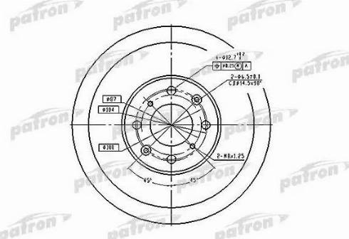 Patron PBD1436 - Тормозной диск unicars.by