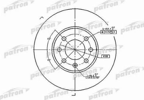 Patron PBD1609 - Тормозной диск unicars.by