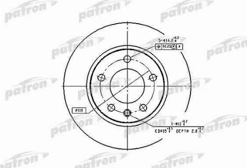 Patron PBD1614 - Тормозной диск unicars.by