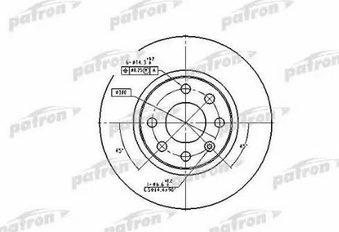 Patron PBD1624 - Тормозной диск unicars.by