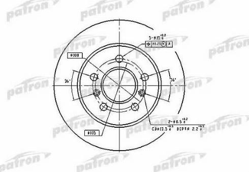 Patron PBD1029 - Тормозной диск unicars.by