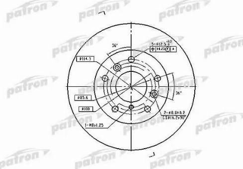 Patron PBD2571 - Тормозной диск unicars.by