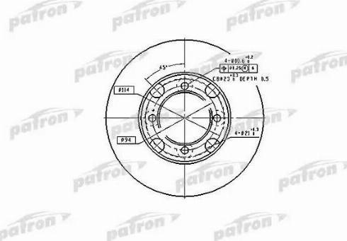 Patron PBD2572 - Тормозной диск unicars.by