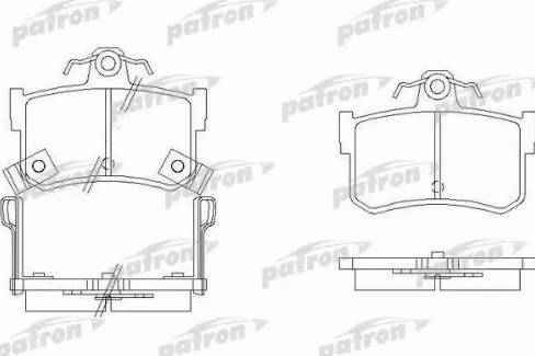 Patron PBP917 - Тормозные колодки, дисковые, комплект unicars.by