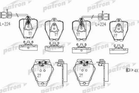 Patron PBP985 - Тормозные колодки, дисковые, комплект unicars.by