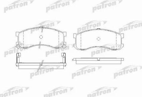 Patron PBP939 - Тормозные колодки, дисковые, комплект unicars.by