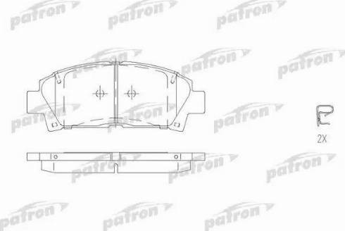 Patron PBP928 - Тормозные колодки, дисковые, комплект unicars.by