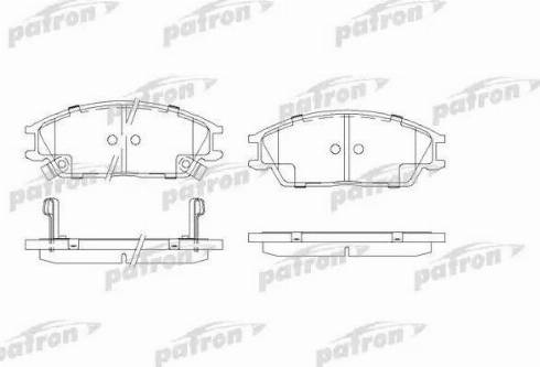 Patron PBP4076 - Тормозные колодки, дисковые, комплект unicars.by