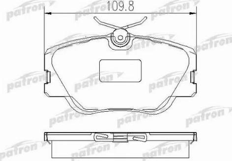 Patron PBP415 - Тормозные колодки, дисковые, комплект unicars.by