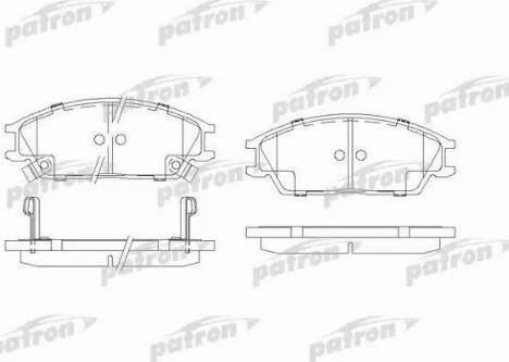 Patron PBP435 - Тормозные колодки, дисковые, комплект unicars.by