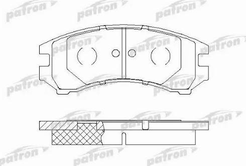 Patron PBP550 - Тормозные колодки, дисковые, комплект unicars.by