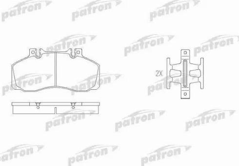 Patron PBP501 - Тормозные колодки, дисковые, комплект unicars.by