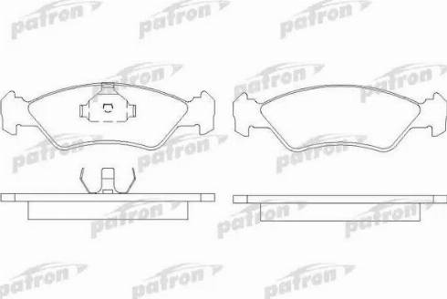 Patron PBP589 - Тормозные колодки, дисковые, комплект unicars.by